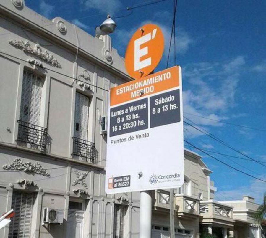 Funcionamiento del estacionamiento medido en Concordia durante la víspera de Navidad