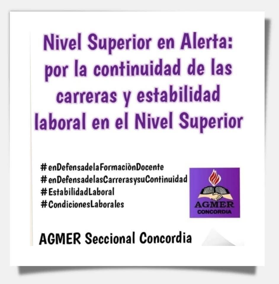 Agmer convoca jornada de lucha contra el cierre de carreras y recortes educativos